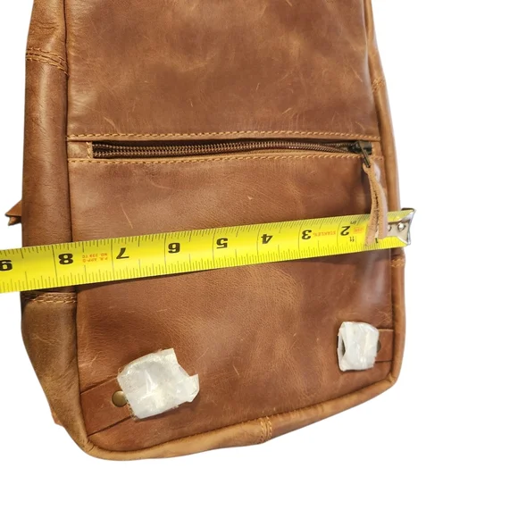 Bellvari Brown Leather Backpack - Picture 4 of 13